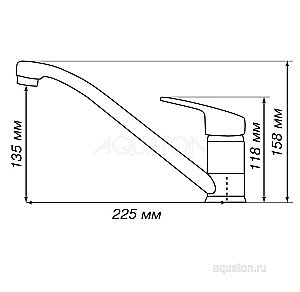 Смеситель для кухни Акватон Аркос 1AX001FCXX290 кремовый купить в интернет-магазине сантехники Sanbest