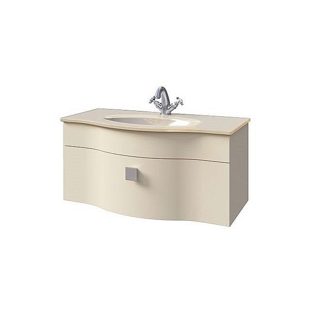 Тумба с раковиной Caprigo Nokturn 90 бежевая для ванной в интернет-магазине Sanbest