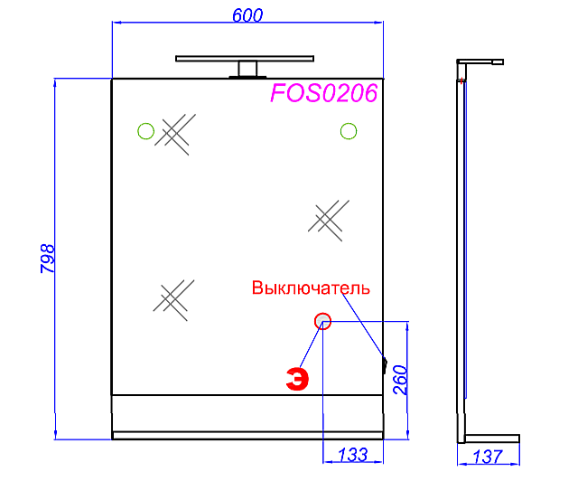 Зеркало AQWELLA Фостер 60 в ванную от интернет-магазине сантехники Sanbest