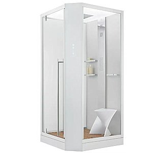 Душевая кабина Orans Diamond SR-89101LS White стекло прозрачное/профиль белый купить в интернет-магазине Sanbest