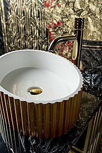 Раковина Armadi Art Canale 50 878-G золото купить в интернет-магазине Sanbest