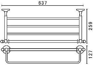 Полка для полотенец Art&Max Antic AM-2622AL купить в интернет-магазине сантехники Sanbest