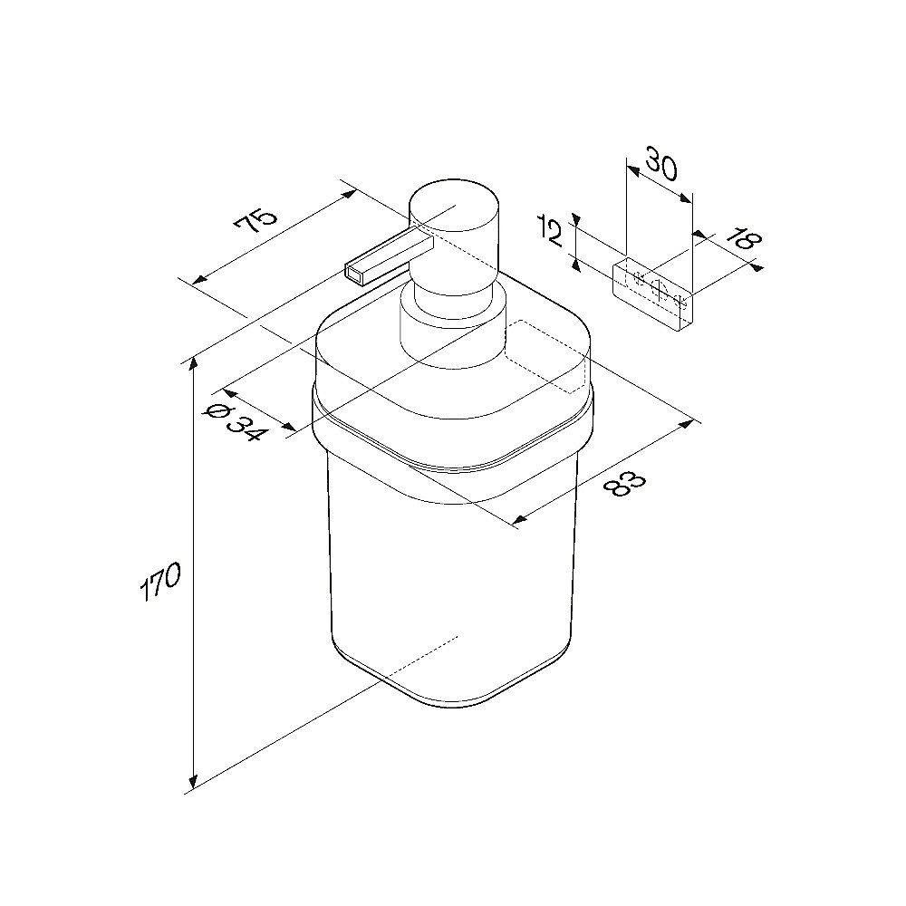 Диспенсер AM.PM Func A8F36922 черный матовый купить в интернет-магазине сантехники Sanbest