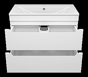 Тумба с раковиной Misty Бриз - 80 П-Бри-09080-012Я белая для ванной в интернет-магазине Sanbest