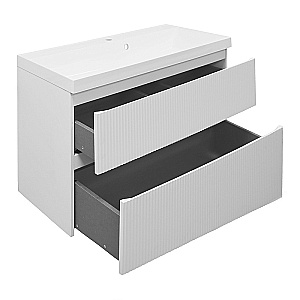 Тумба с раковиной Azario Viola 100/2 CS00097149 белая матовая для ванной в интернет-магазине Sanbest