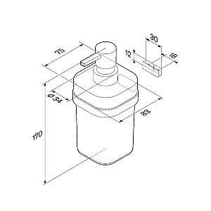 Диспенсер AM.PM Func A8F36922 черный матовый купить в интернет-магазине сантехники Sanbest
