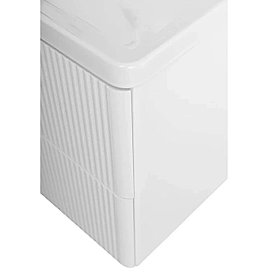 Тумба с раковиной Belbagno DUE 80 Bianco Lucido ручки в комплекте, белая глянцевая для ванной в интернет-магазине Sanbest