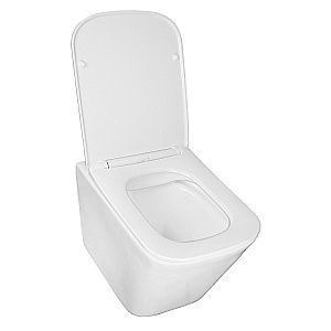 Унитаз подвесной Azario Hugo AZ-3103 белый, безободковый, с крышкой микролифт купить в интернет-магазине Sanbest