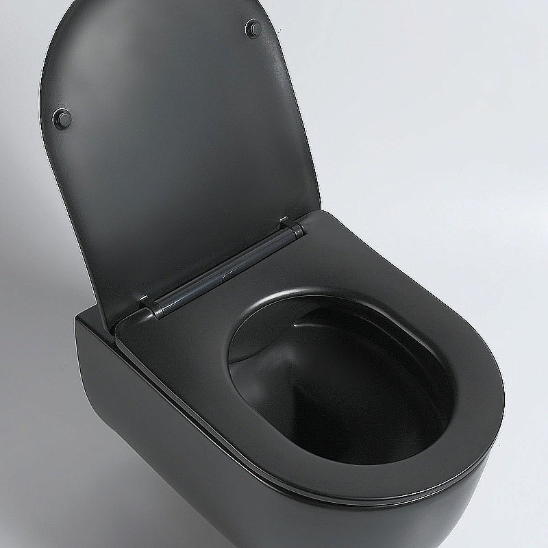 Унитаз Vincea Evo VT1-34SMB безободковый, с крышкой микролифт, черный матовый купить в интернет-магазине Sanbest