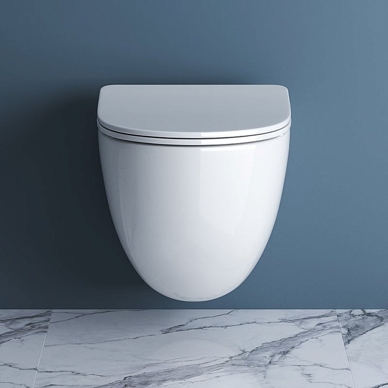 Унитаз подвесной BelBagno AMANDA безободковый, с крышкой микролифт купить в интернет-магазине Sanbest