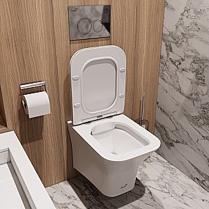 Унитаз подвесной CeruttiSpa VETTORE Aria MW CT9242 безободковый, с крышкой микролифт, белый матовый купить в интернет-магазине Sanbest