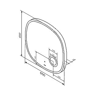 Зеркало с Led подсветкой AM.PM Func M8FMOX0653SA 65 в ванную от интернет-магазине сантехники Sanbest