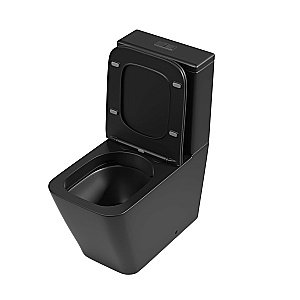 Унитаз-компакт Grossman GR-4445BMS безободковый, с бачком, с крышкой микролифт, черный матовый купить в интернет-магазине Sanbest