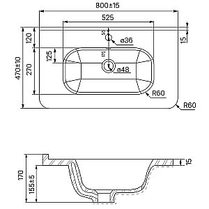 Тумба с раковиной Iddis Edifice 80 EDI80L0I95K светло-серая для ванной в интернет-магазине Sanbest