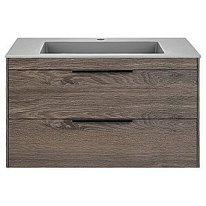 Тумба с раковиной Vincea Chiara 2D 800 R.Oak для ванной в интернет-магазине Sanbest