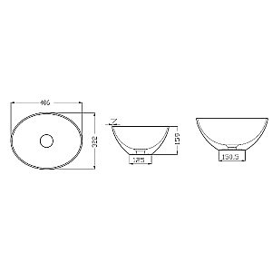 Раковина Gural Vit Nova 40х32 NO30MUL00 белая купить в интернет-магазине Sanbest