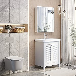 Тумба с раковиной Comforty Классик-70 00-00013804 белый матовый для ванной в интернет-магазине Sanbest