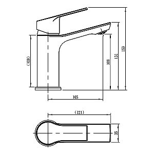 Смеситель для раковины LORANTO KATRINA LR10504001 хром купить в интернет-магазине сантехники Sanbest