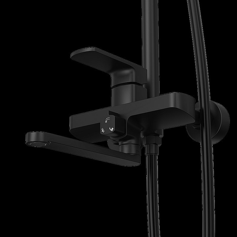 Душевая система Elghansa 2353520-2H-Black черная купить в интернет-магазине сантехники Sanbest