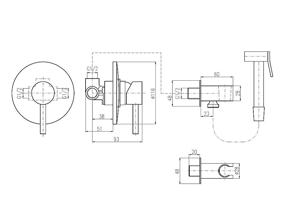 Гигиенический душ Rav-Slezak SEINA SE942 хром купить в интернет-магазине сантехники Sanbest