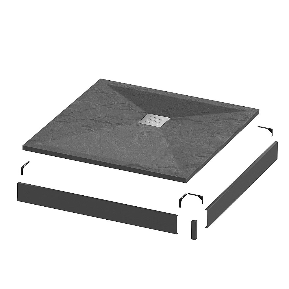 Душевой поддон Grossman STRONG GR-S29090Q 90x90 графит купить в интернет-магазине Sanbest