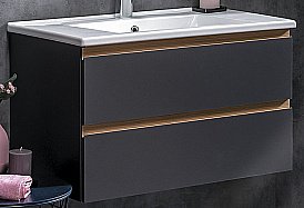 Тумба под раковину Armadi Art Capolda 85 антрацит купить в интернет-магазине сантехники Sanbest