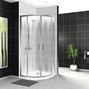 Душевой уголок BelBagno UNO-195-R-2-90-CH-CR 90х90 стекло шиншилла/профиль хром купить в интернет-магазине Sanbest