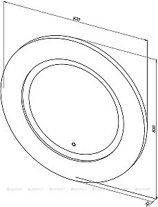 Зеркало Aquanet Милан 80 белый в ванную от интернет-магазине сантехники Sanbest