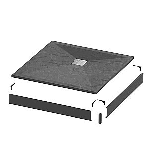 Душевой поддон Grossman STRONG GR-S29090Q 90x90 графит купить в интернет-магазине Sanbest