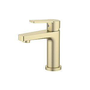 Смеситель для раковины Aquatek Лугано AQ1710BG 106 золото шлифованное, без донного клапана купить в интернет-магазине сантехники Sanbest