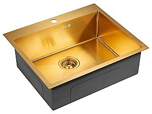 Мойка кухонная Paulmark BRIM PM215951-BG брашированное золото купить в интернет-магазине сантехники Sanbest