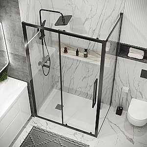 Душевой уголок Grossman Cosmo 120.K33.02.1180.42.00 110x80 стекло прозрачное/профиль графит сатин купить в интернет-магазине Sanbest