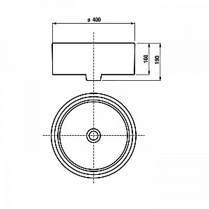 Раковина накладная круглая Jika CUBITO 40 см белая купить в интернет-магазине Sanbest
