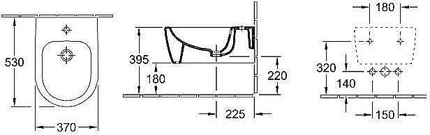 Биде подвесное Villeroy&Boch Avento 540500R1 альпийский белый купить в интернет-магазине Sanbest