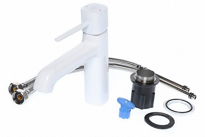 Смеситель для раковины Orange Karl M05-021w белый купить в интернет-магазине сантехники Sanbest