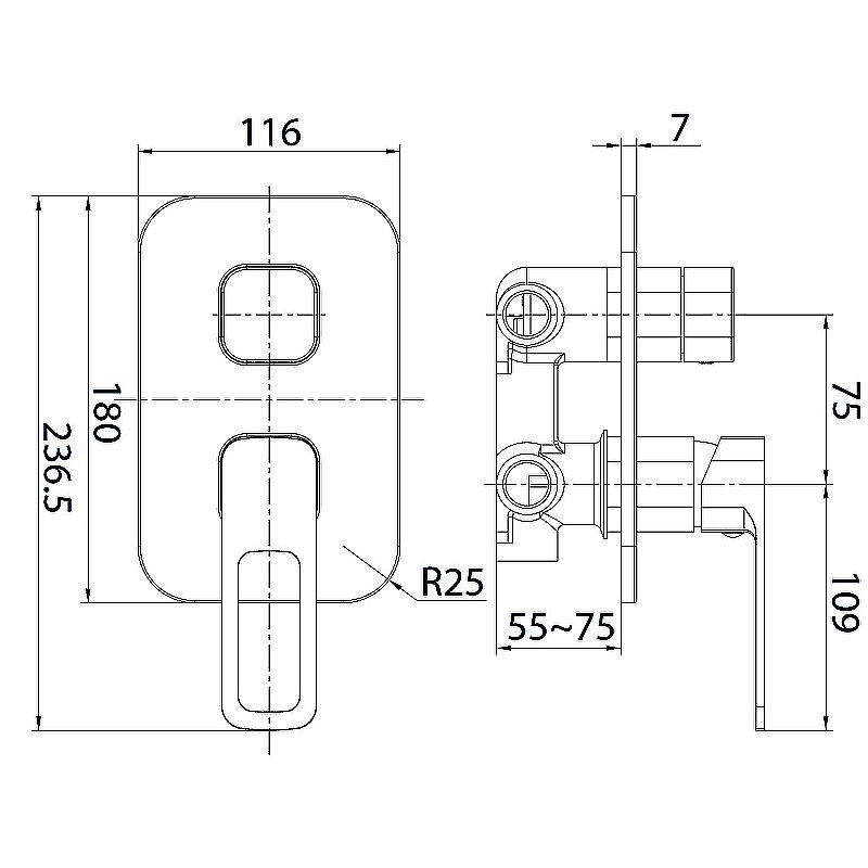 Смеситель для душа Iddis Slide SLISB00i68 хром купить в интернет-магазине сантехники Sanbest