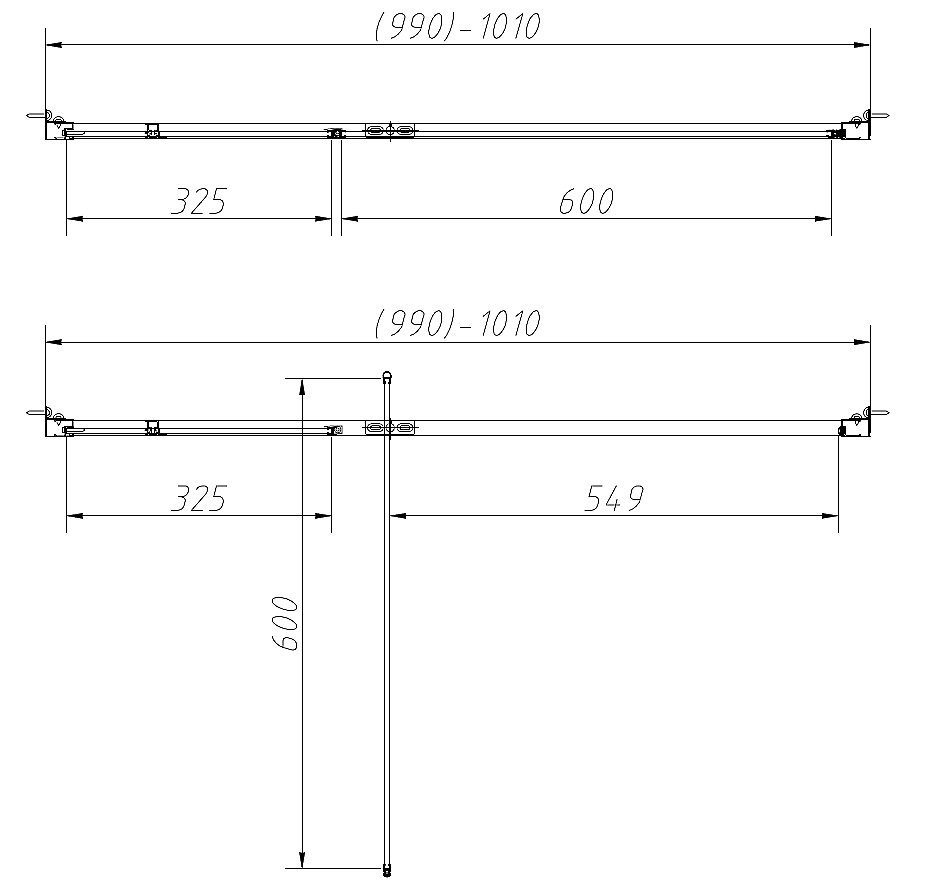 Душевая дверь Vincea Slim-N VDP-4SN100CL 100 профиль хром/стекло прозрачное купить в интернет-магазине Sanbest