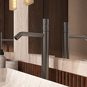 Смеситель для раковины Vincea Aura VBF-6AU2GM вороненая сталь купить в интернет-магазине сантехники Sanbest