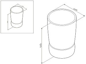 Стакан для зубных щеток AM.PM Sensation A3031300 купить в интернет-магазине сантехники Sanbest