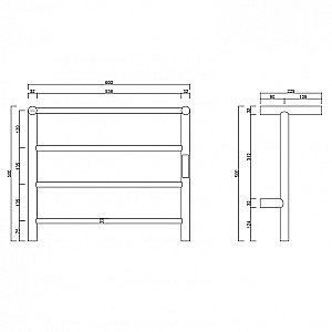 Полотенцесушитель электрический ABBER Standard AH4614MB черный матовый купить в интернет-магазине сантехники Sanbest