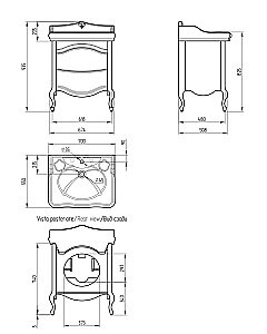 Тумба с раковиной Migliore Impero 70 Avorio с 2 ящиками для ванной в интернет-магазине Sanbest