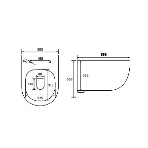 Унитаз подвесной Vincea Evo VT1-34MB безободковый, с крышкой микролифт, матовый черный купить в интернет-магазине Sanbest