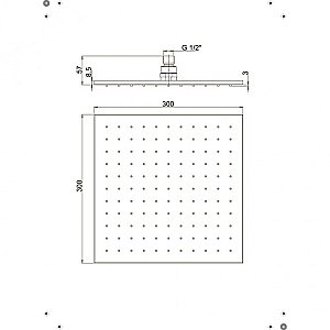 Верхний душ PAINI 50CR759Q30EA хром купить в интернет-магазине сантехники Sanbest