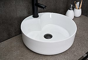 Раковина накладная Gid Esfera 40 N9013 51208 белая купить в интернет-магазине Sanbest