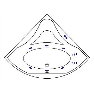 Ванна акриловая EXCELLENT Glamour LINE WAEX.GLA15.LINE.CR 150x150 белая с гидромассажем купить в интернет-магазине Sanbest