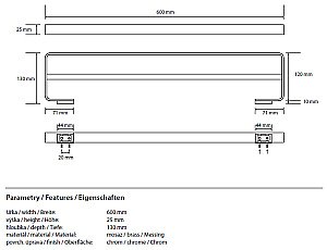 Полотенцедержатель двойной Bemeta Solo 139104052 купить в интернет-магазине сантехники Sanbest