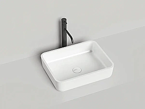 Раковина накладная Salini Gloria 09 1102209M 47,5 из искусственного камня S-Stone, белая матовая купить в интернет-магазине Sanbest