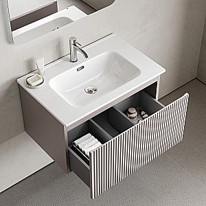 Тумба с раковиной Sancos Snob R 1.0 SNR1.070SM/CN7007 Doha Soft для ванной в интернет-магазине Sanbest