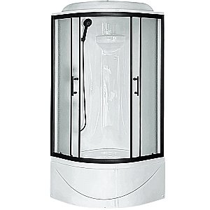 Душевая кабина Royal Bath Practic 90х90 RB 90BK1-M-BL стекло матовое/профиль черный купить в интернет-магазине Sanbest