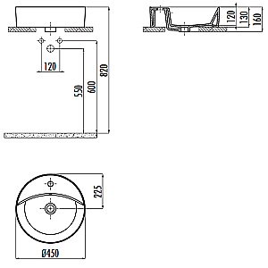 Раковина Creavit Nice 45 NC046-00CB00E-0000 белая купить в интернет-магазине Sanbest